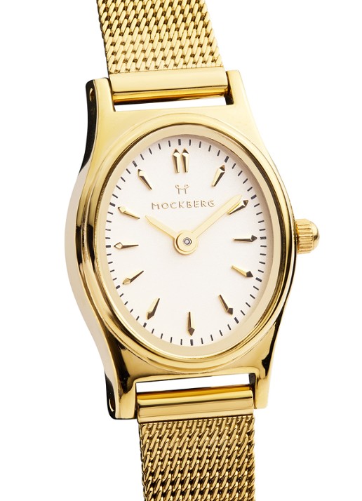 Mockberg Retro Mesh horloge MB0253 - detail 3 goud