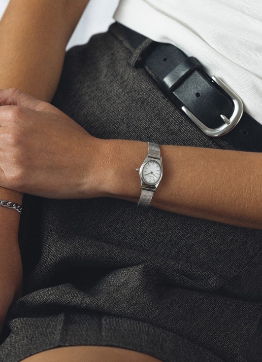 Mockberg Retro Mesh horloge MB0254 - detail 4 zilver