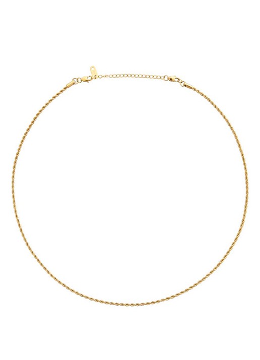 Mockberg Thin Rope ketting MO557 - detail 3 goud