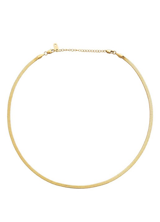 Mockberg Thin Snake ketting MO577 - detail 3 goud