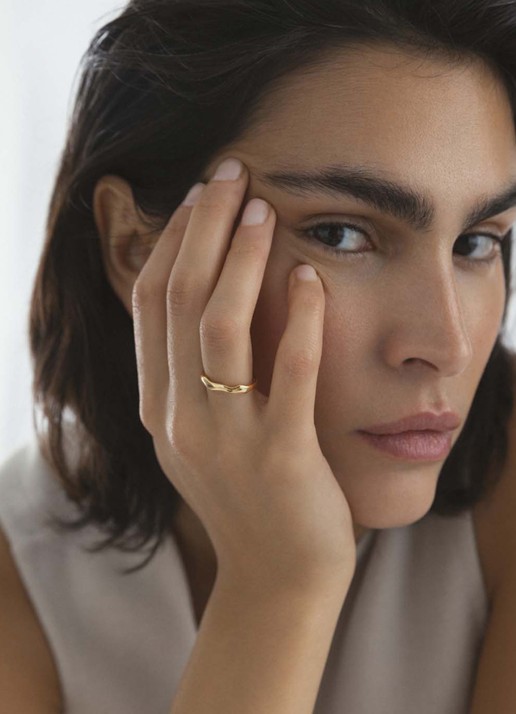 Mockberg Wavy Petite ring MB0133 - detail 3 goud