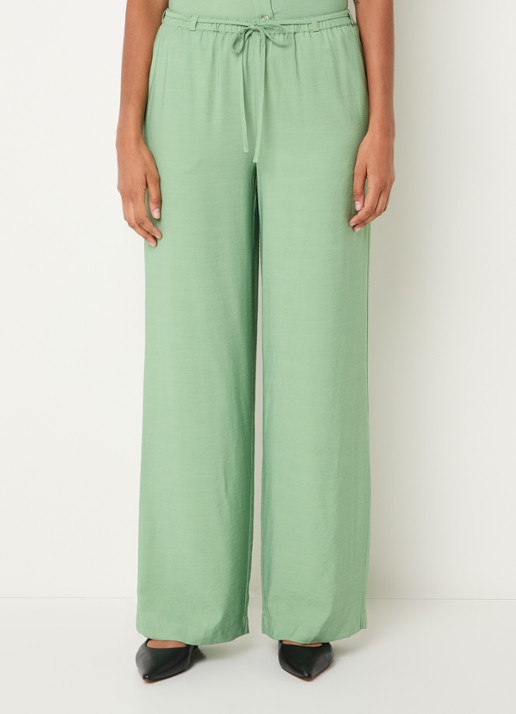 Modström Aida low waist loose fit broek met trekkoord - detail 3 mint