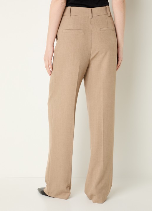 Modström Alaya mid waist loose fit pantalon - achterkant camel