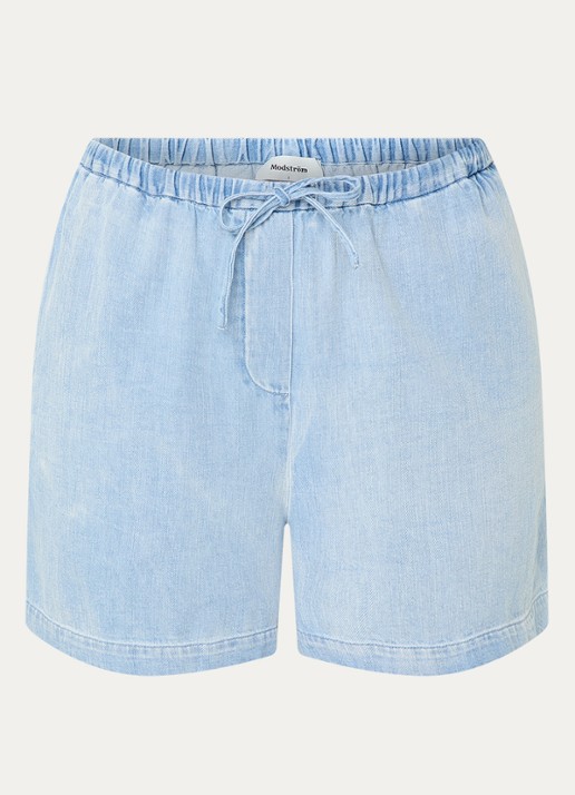Modström Alvar low waist loose fit korte broek - voorkant 2 indigo