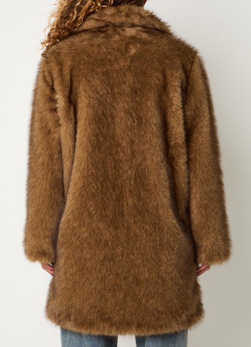 Modström Cedrix jas van imitatiebont met steekzakken - achterkant 2 camel