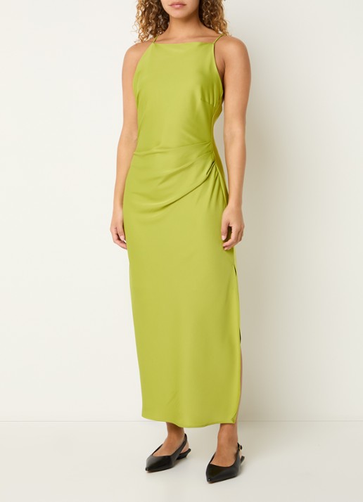 Modström Danilla maxi jurk met cut-out detail - detail 4 lime