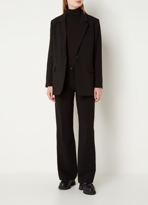 Modström Gale blazer met klepzakken - voorkant 2 zwart