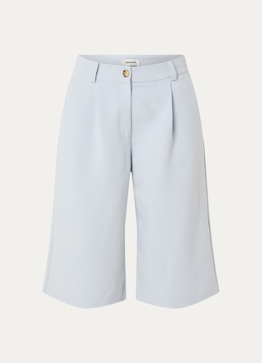 Modström Gale mid waist wide fit culotte - voorkant lichtblauw