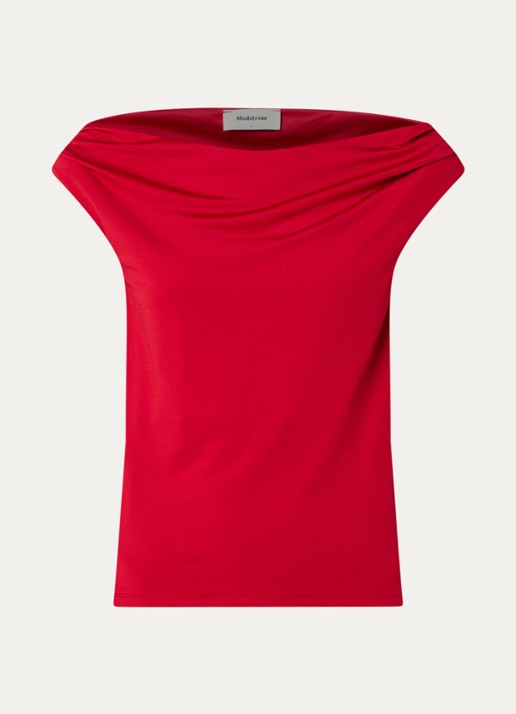 Modström Hima off shoulder top - voorkant 3 rood