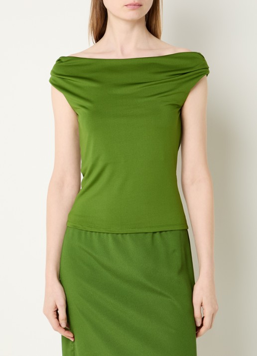 Modström Hima off shoulder top - detail 3 groen