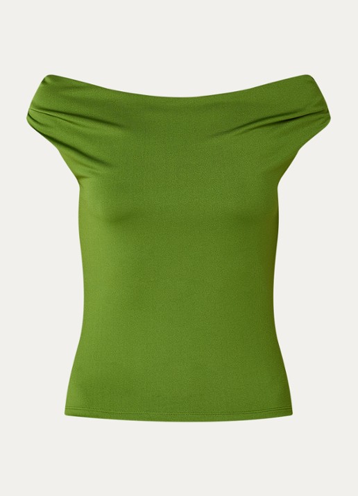 Modström Hima off shoulder top - voorkant groen