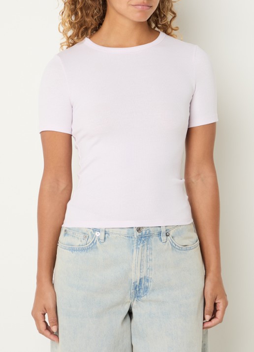 Modström Igor T-shirt met ribstructuur