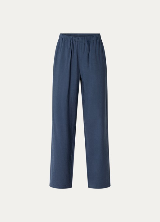 Modström Nicki high waist wide fit broek met steekzakken - voorkant 3 indigo