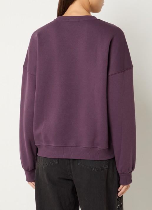 Modström Paula sweater met logo - achterkant 3 aubergine