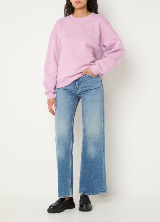 Modström Paula sweater met logo - voorkant 3 oudroze
