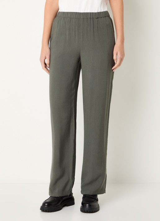 Modström Sebastian high waist straight fit broek met steekzakken