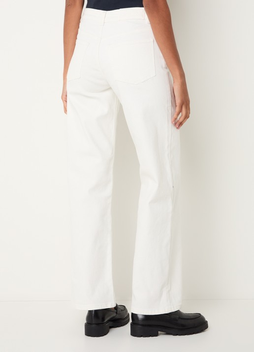 Modström Solange mid waist straight leg jeans met gekleurde wassing - achterkant wit