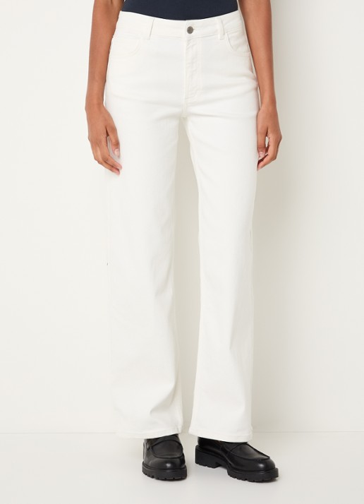 Modström Solange mid waist straight leg jeans met gekleurde wassing - detail 4 wit