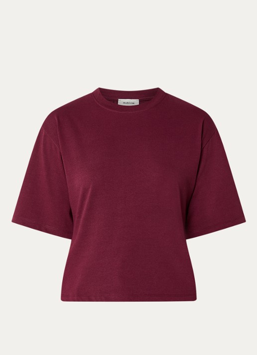Modström Tampa T-shirt - voorkant 3 bordeauxrood