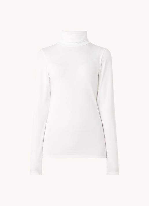 Modström Tanner longsleeve met col - voorkant 3 vanillegeel