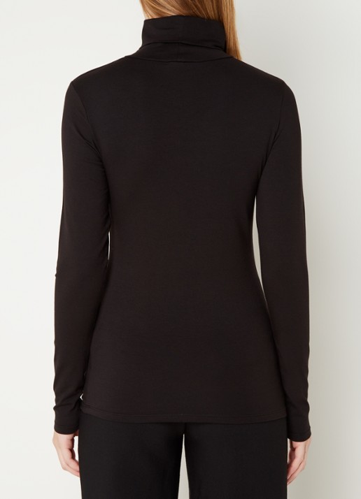 Modström Tanner longsleeve met col - achterkant zwart