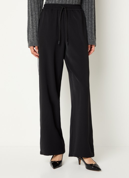 Modström Tinnie high waist wide fit trackpants met gestreept detail