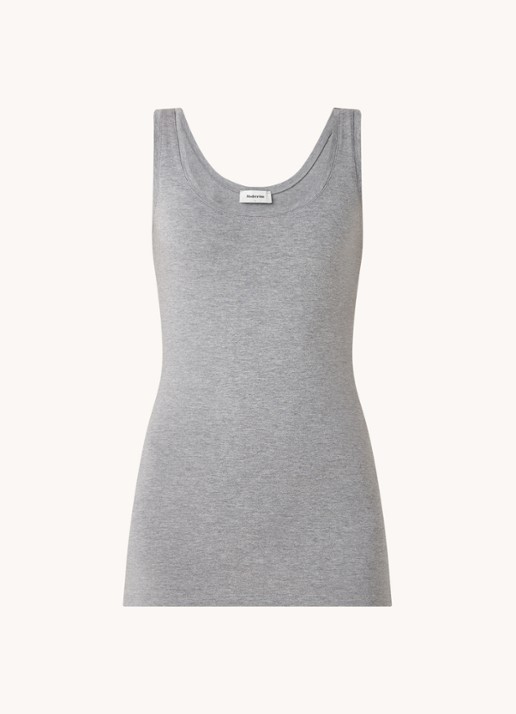 Modström Tulla tanktop in katoenblend - voorkant 3 grijsmele