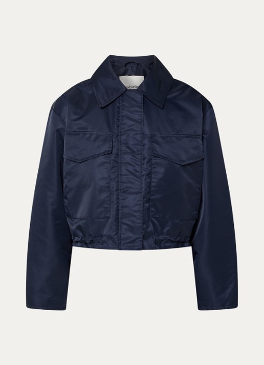 Modström Ulrikke bomberjack met klepzakken - voorkant donkerblauw