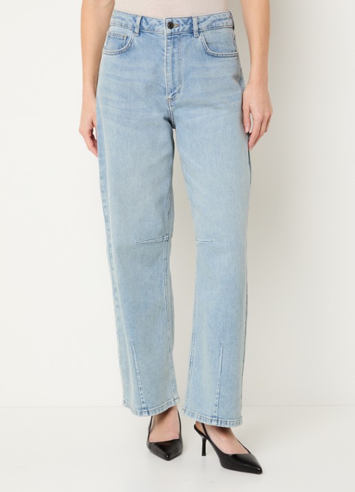 Modström Unji high waist loose fit jeans met lichte wassing