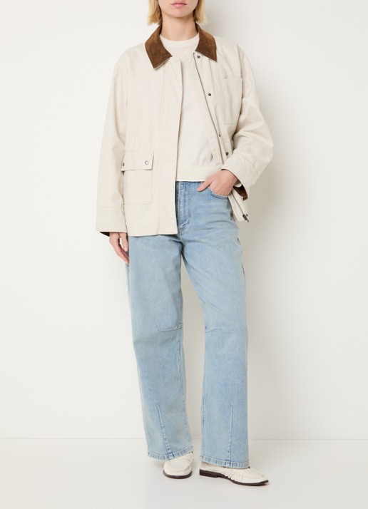 Modström Ursula jack van canvas met klepzakken - voorkant 4 beige