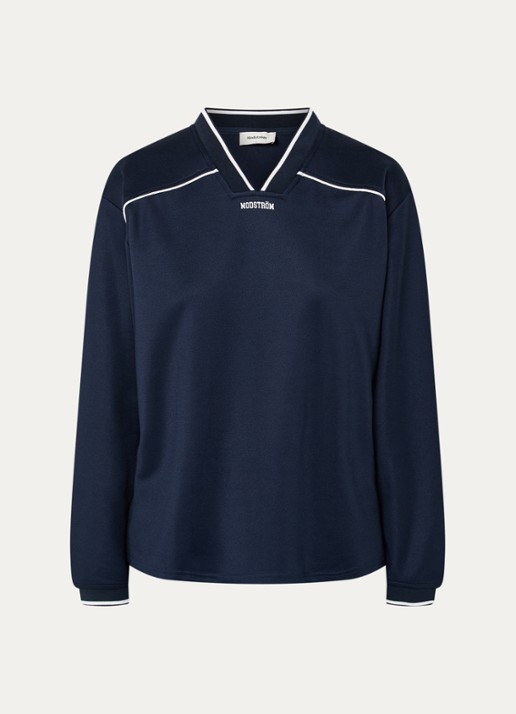 Modström Utopia longsleeve met logo - voorkant 3 blauwgrijs