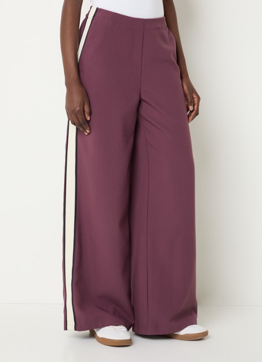 Modström Vildarmd high waist wide fit pantalon met steekzakken
