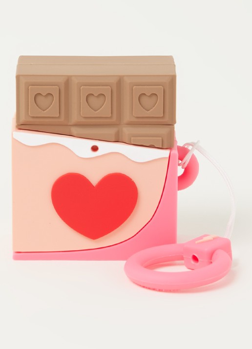 Mojipower Chocolate Bar Airpods Case - voorkant 2 roze