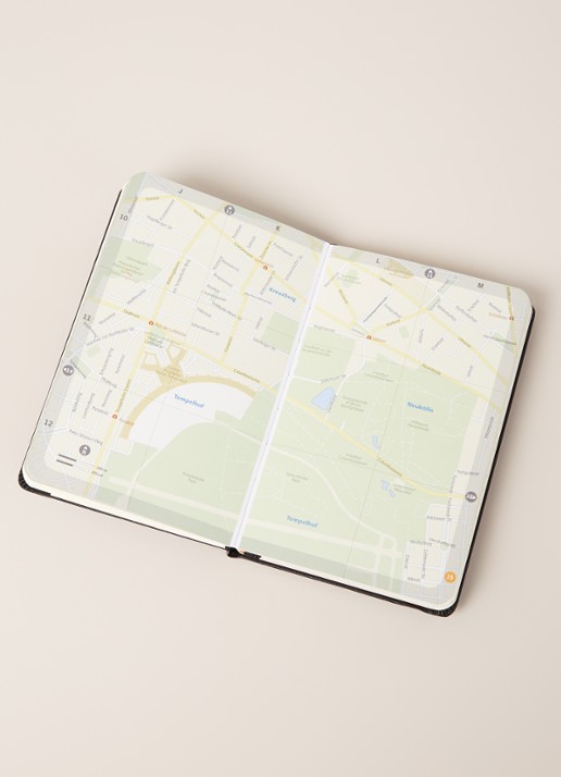 Moleskine Berlin City notitieboek met kaart - detail 2 zwart