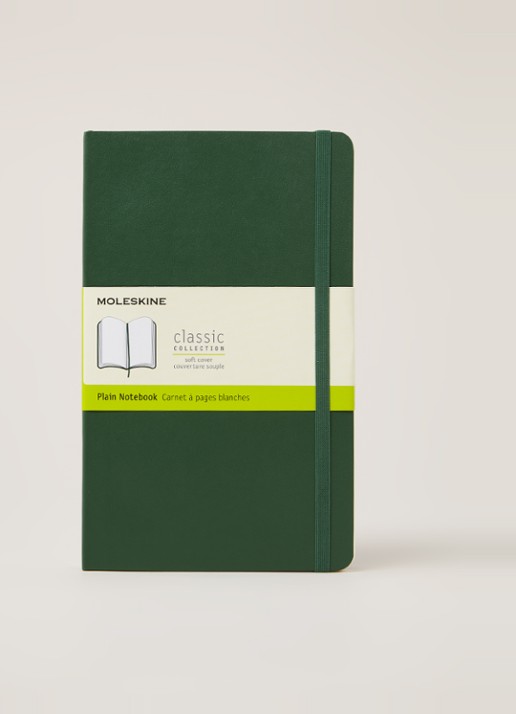Moleskine Classic A5 blanco notitieboek - voorkant 2 groen