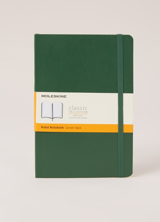 Moleskine Classic A5 gelinieerd notitieboek - voorkant 2 groen