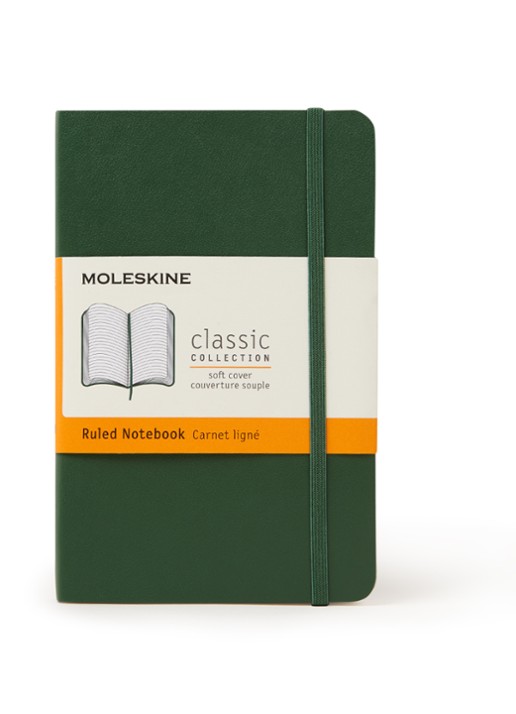 Moleskine Classic gelinieerd notitieboek 14 x 9 cm  - voorkant 2 groen