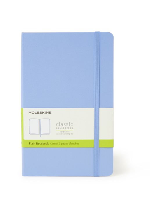 Moleskine Classic L blanco notitieboek - voorkant 2 lichtblauw