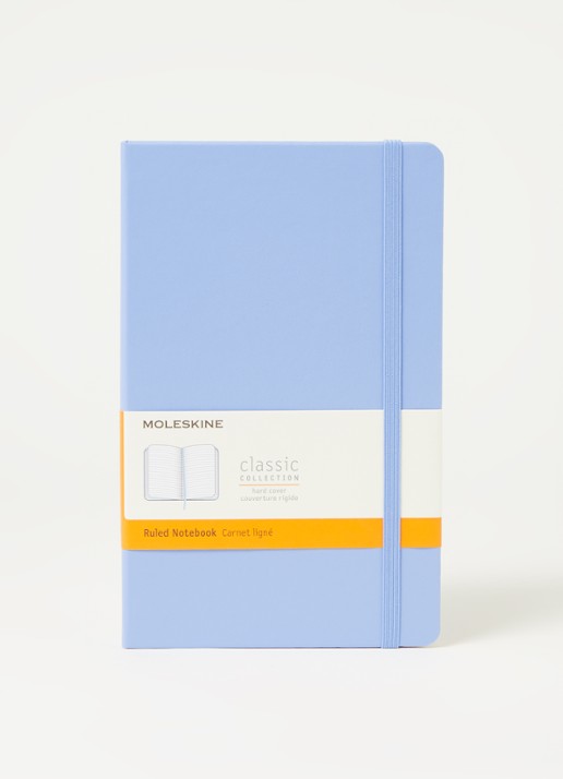 Moleskine Classic large gelinieerd notitieboek 13 x 21 cm - voorkant 2 lichtblauw