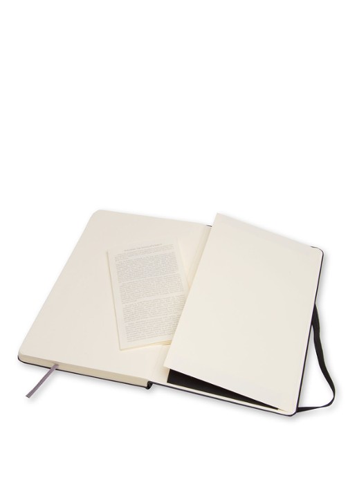 Moleskine Classic Large Hard blanco schetsboek  - voorkant 2 zwart