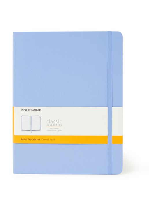 Moleskine Classic XL gelinieerd notitieboek - voorkant lichtblauw
