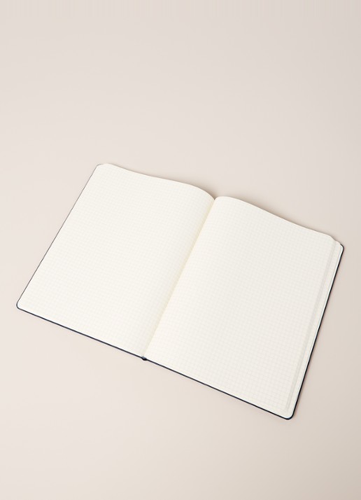 Moleskine Classic XL geruit notitieboek - detail 3 donkerblauw
