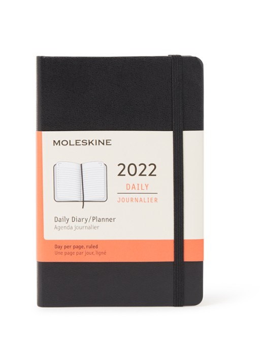 Moleskine Daily agenda 2022 - voorkant 2 zwart