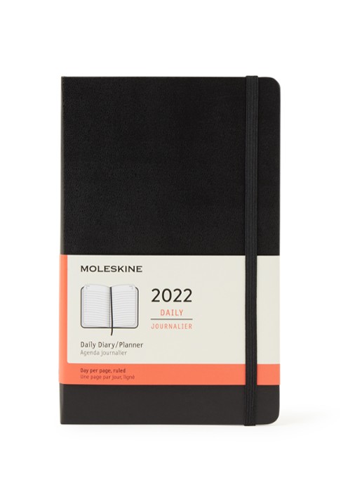 Moleskine Daily agenda 2022 - voorkant zwart