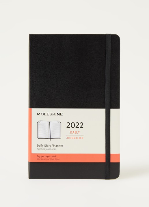 Moleskine Daily agenda 2022 - voorkant 2 zwart