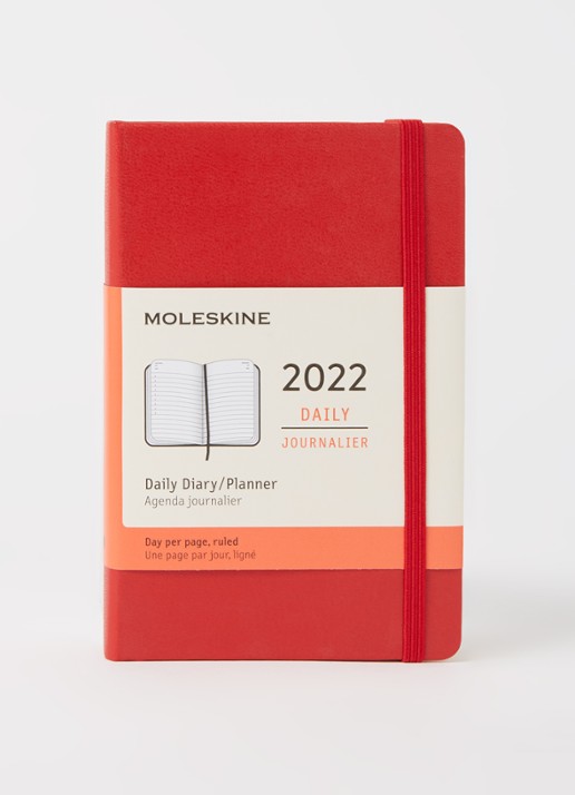 Moleskine Daily agenda 2022 - voorkant 2 donkerrood