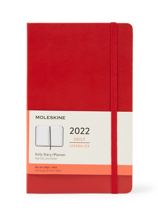 Moleskine Daily agenda 2022 - voorkant rood