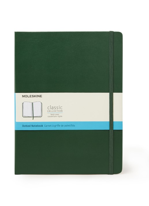 Moleskine Dotted Hard Cover XL notitieboek - voorkant 2 groen