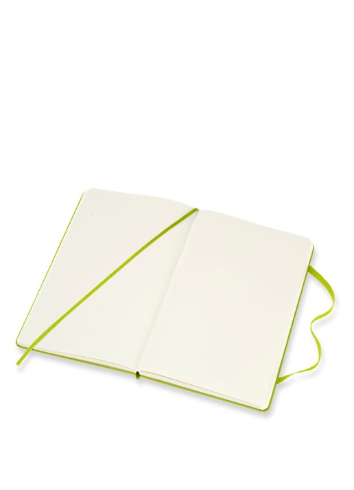 Moleskine  Large Plain Hardcover Notitieboek - voorkant 2 neongroen