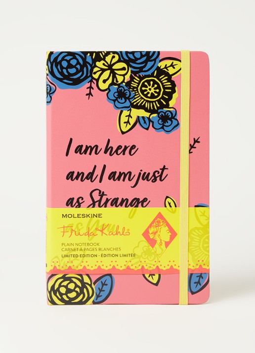 Moleskine Limited Edition Frida Kahlo L blanco notitieboek - voorkant 3 roze
